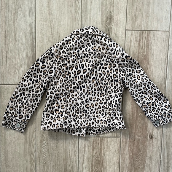GAP Girls Leopard Denim Jacket - Picture 2 of 3